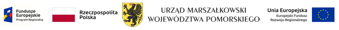 Fundusze Europejskie Program Regionalny, Rzeczpospolita Polska, Urząd Marszałkowski Województwa Pomorskiego, Unia Europejska Europejski Fundusz Rozwoju Regionalnego